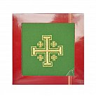 Bielizna kielichowa zielona Krzyż Jerozolimski