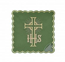 Palka zielona z haftem IHS