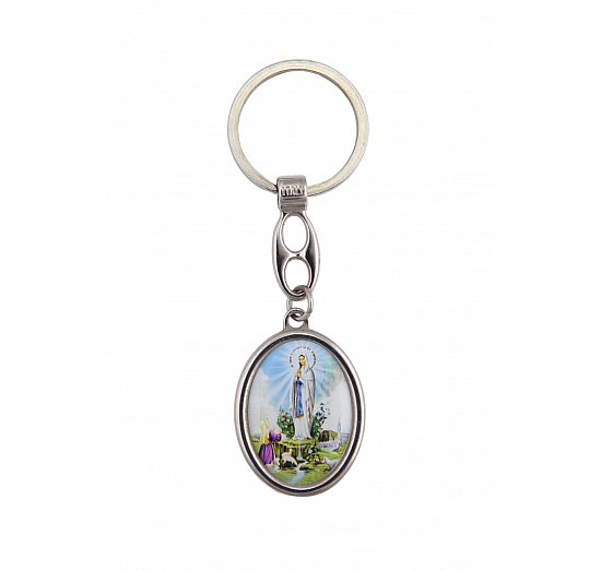 Brelok z kolorowym wizerunkiem Matki Bożej z Lourdes