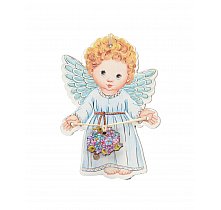 Figurka aniołka ze sklejki chłopiec