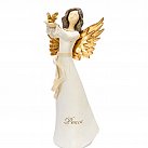 Figurka Anioł Biały z Gołąbkiem