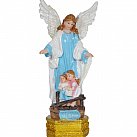 Figurka Anioł Stróż Na Kładce niebieski 16 cm