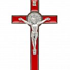 Krzyż św. Benedykta czerwony 12,5 cm
