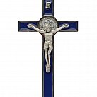 Krzyż św. Benedykta granatowy 12,5 cm