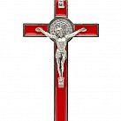 Krzyż św. Benedykta czerwony 20 cm