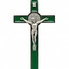 Krzyż św. Benedykta zielony 20 cm