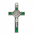 Krzyż św. Benedykta zielony 5 cm