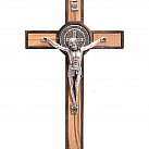 Krzyż św. Benedykta drewno jasny 20 cm