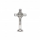 Krzyż św. Benedykta Stojący Biały 7 cm