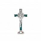 Krzyż św. Benedykta Stojący Zielony 7 cm