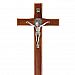 Krzyż drewniany Benedykt frez, dwukolorowy