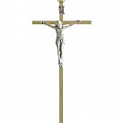 Krzyż metalowy 21 cm kolor złoty