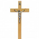 Krzyż drewniany prosty jasny 16 cm