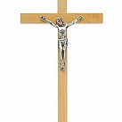 Krzyż drewniany prosty jasny 18 cm