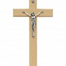 Krzyż drewniany z frezem jasny 20 cm
