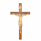 Krzyż drewniany z pięknym wizerunkiem Chrystusa 44 cm