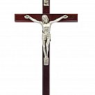 Krzyż drewniany bordowy 12 cm