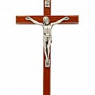 Krzyż drewniany brązowy 12 cm