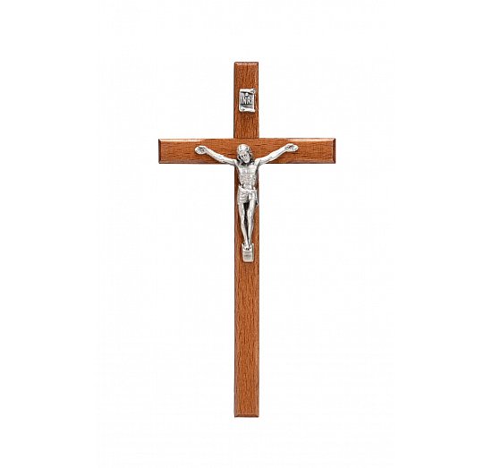Krzyż drewniany 12 cm brązowy