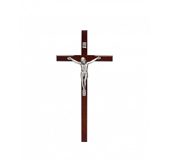 Krzyż drewniany 16cm bordowy