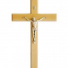 Krzyż drewniany prosty 42 cm jasny