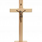 Krzyż drewniany z frezem 45 cm jasny
