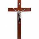 Krzyż drewniany z frezem 60 cm brązowy