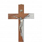 Krzyż z Drewna Egzotycznego Sapeli Biały 20 cm