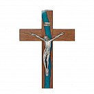 Krzyż z drewna egzotycznego Sapeli źródło 20 cm