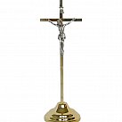 Krzyż metalowy stojący kolor złoty