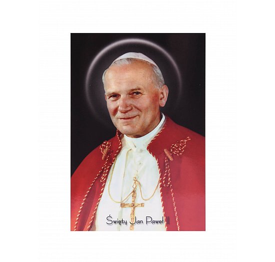 Obrazek papierowy św. Jan Paweł II 10x15, paczka