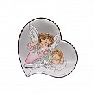 Obrazek srebrny Aniołek w sercu dziewczynka