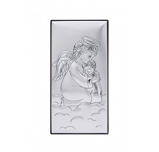 Obrazek srebrny z aniołek z dzieckiem