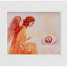 Obrazek Anioł nad dziećmi biała rama