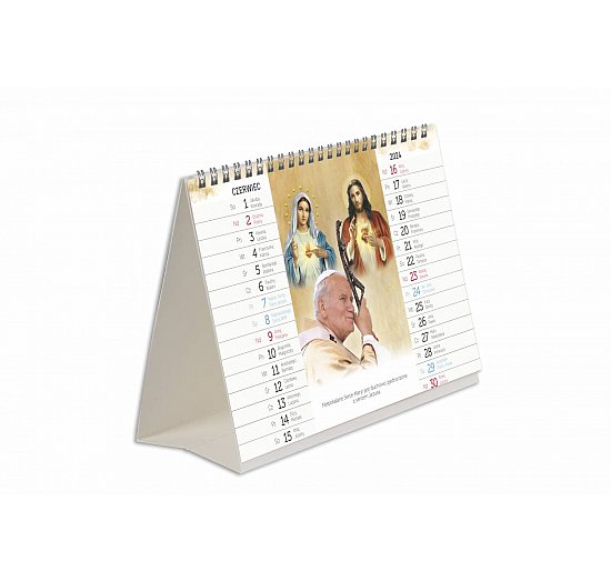 Kalendarz biurkowy 2024 z papieżem