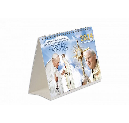 Kalendarz biurkowy 2024 ze św. Janem Pawłem II