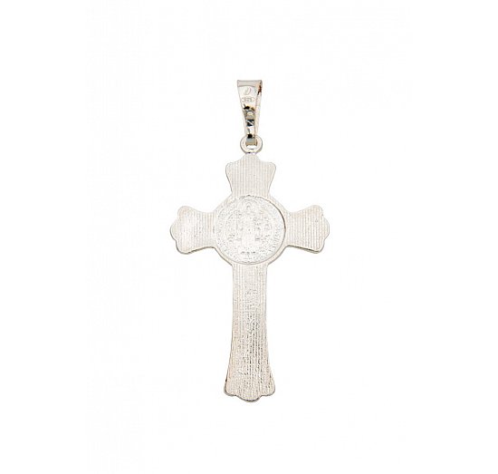 Krzyżyk srebrny Św. Benedykt