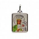 Medalik srebrny Matka Boża Częstochowska w kolorze