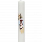 Świeca gromnica biała Matka Boża Fatimska 18 cm